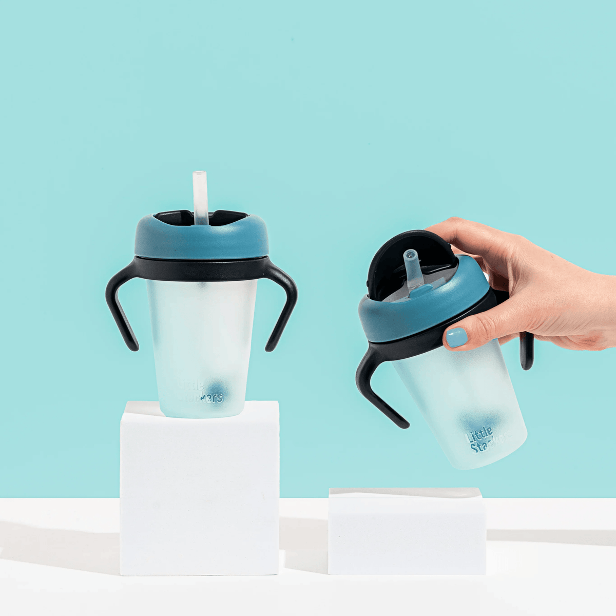 Weighted Straw Sippy Cup Two Pack – Little Stackers
