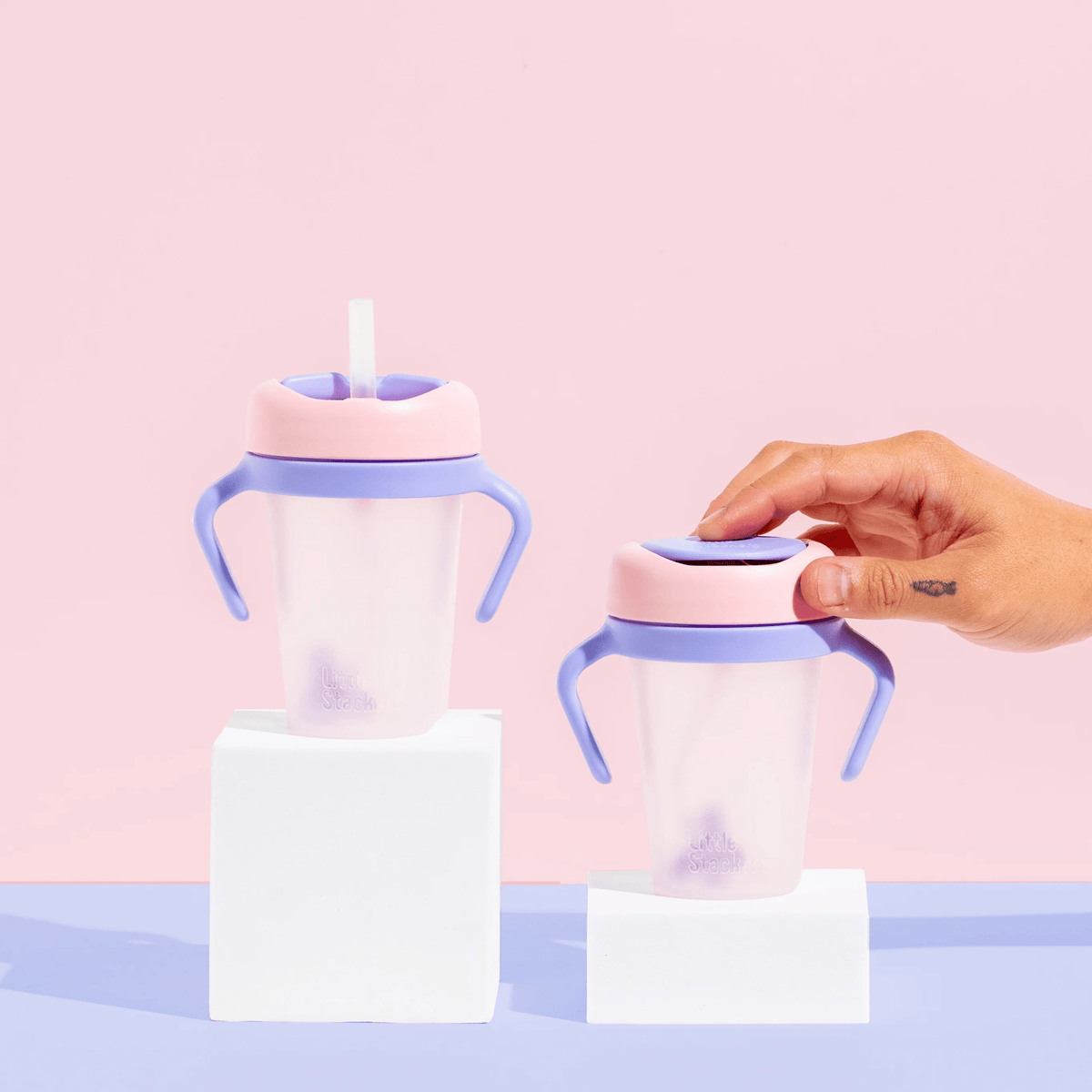 Weighted Straw Sippy Cup Two Pack – Little Stackers