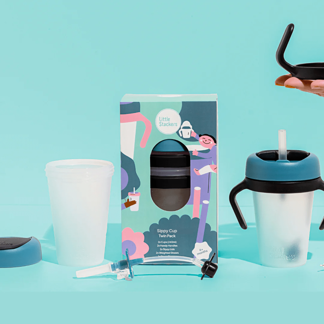 Weighted Straw Sippy Cup Two Pack – Little Stackers